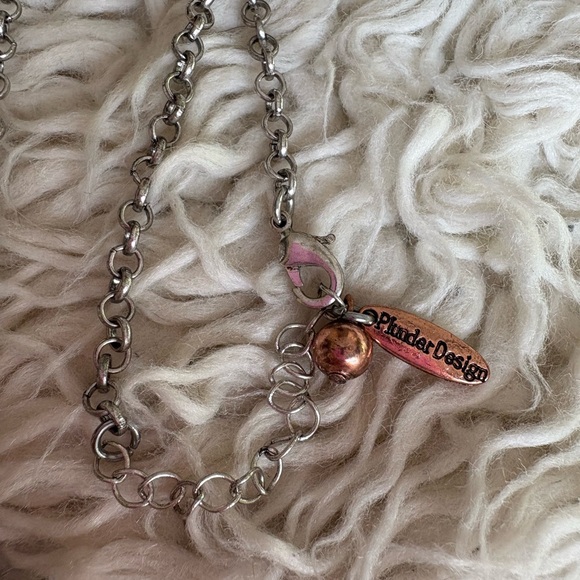 New without box Plunder Design “Be Brave” Heart & Wings Necklace - Picture 4 of 5